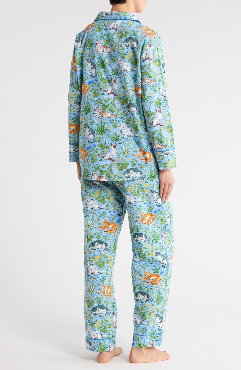 Printfresh Print Long Pajamas, Alternate, color, Cornflower