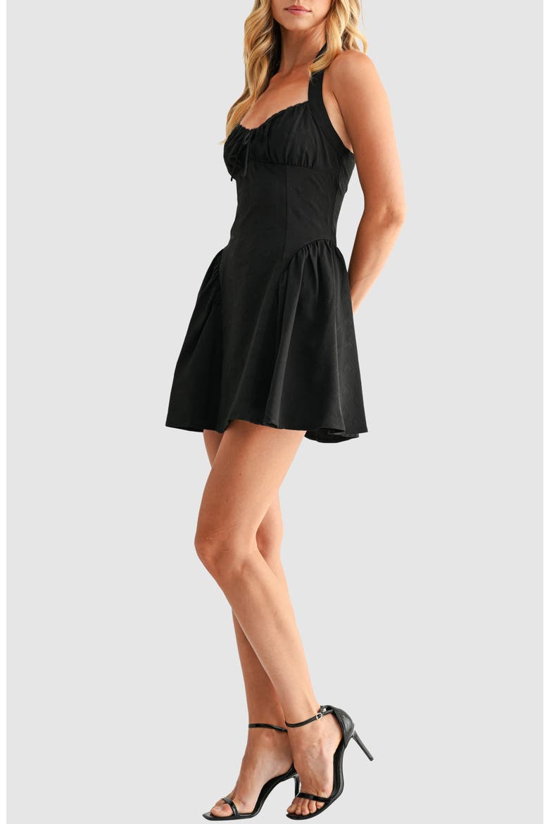 Halter Minidress, Alternate, color, BLACK