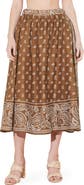 FREEMARKET Bandana Print Cotton Midi Skirt