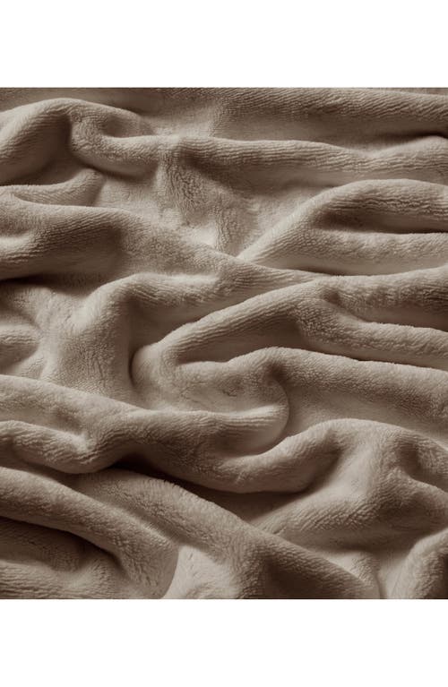 Brookstone Nap Plush Throw Blanket In Brown