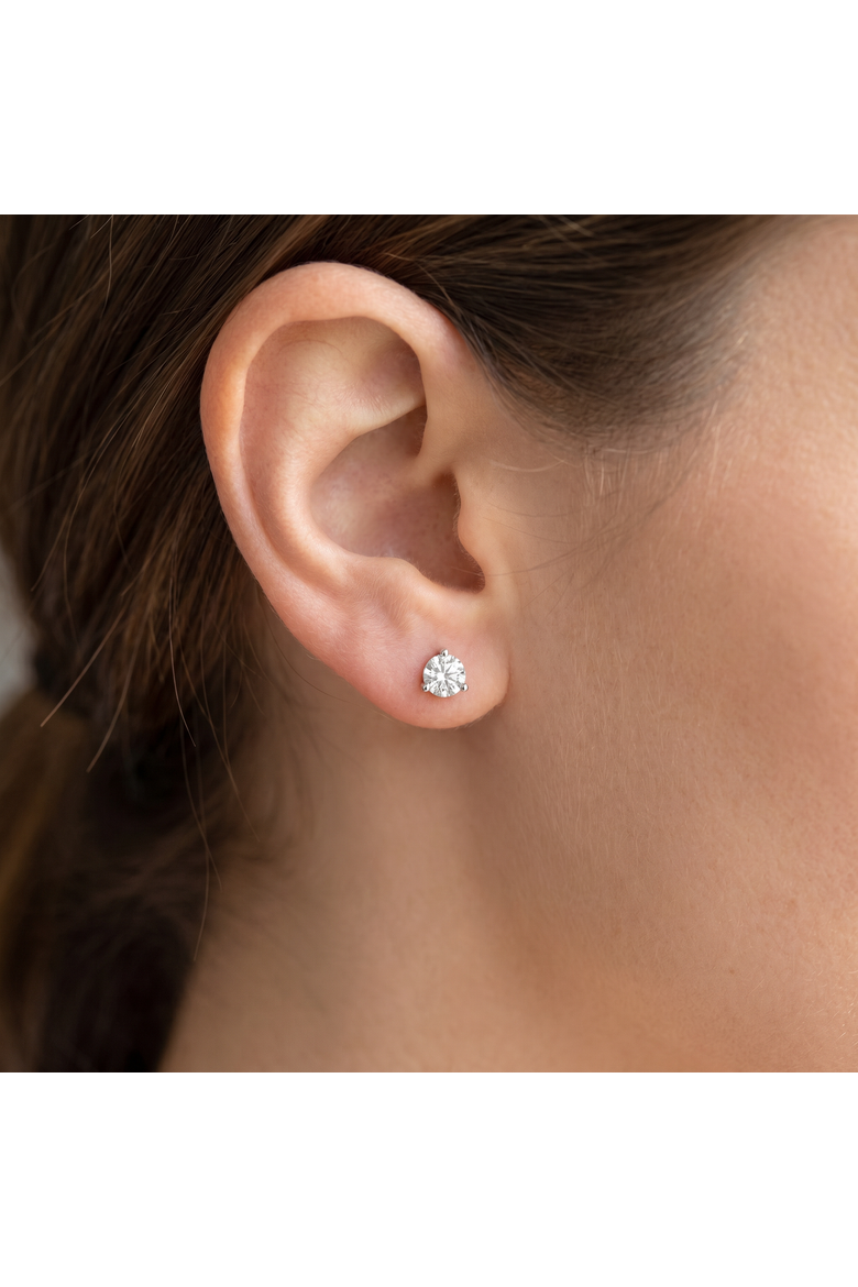 1 ct TDW Lab Grown Diamond Martni Studs 14k Gold Earrings, Alternate, color, 14k White Gold