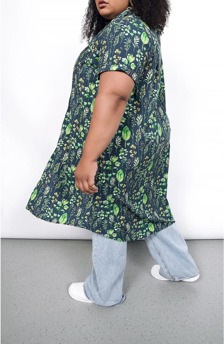 WILDFANG The Empower Shirt Dress, Alternate, color, Leaf Navy