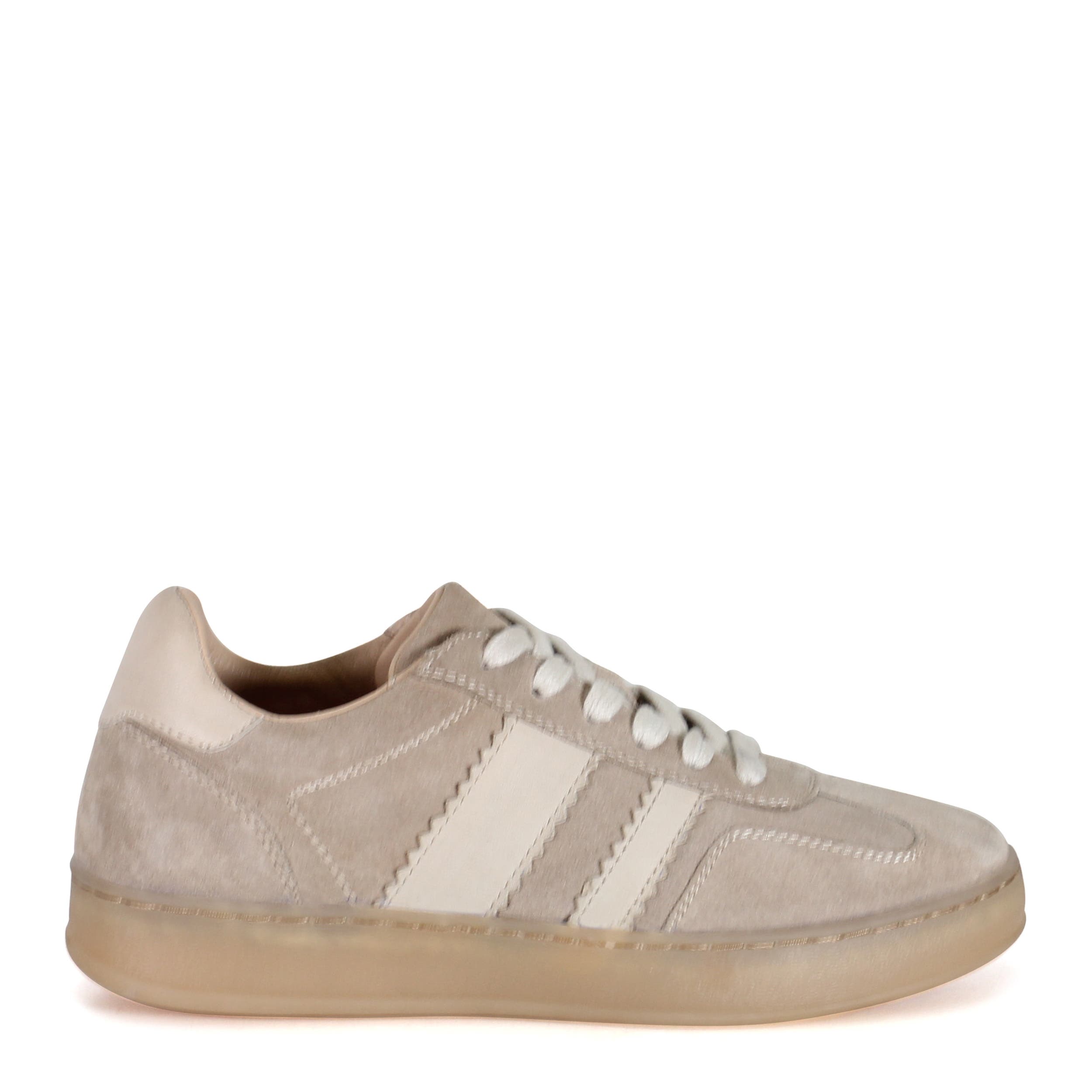 Diba True JON QWILL Lace Up Suede Sneaker, Alternate, color, Taupe/Bone