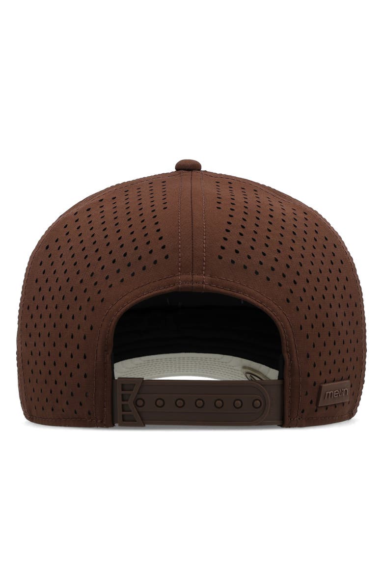 Melin A-Game Hydro Icon Performance Snapback Ball Cap, Alternate, color, Chocolate