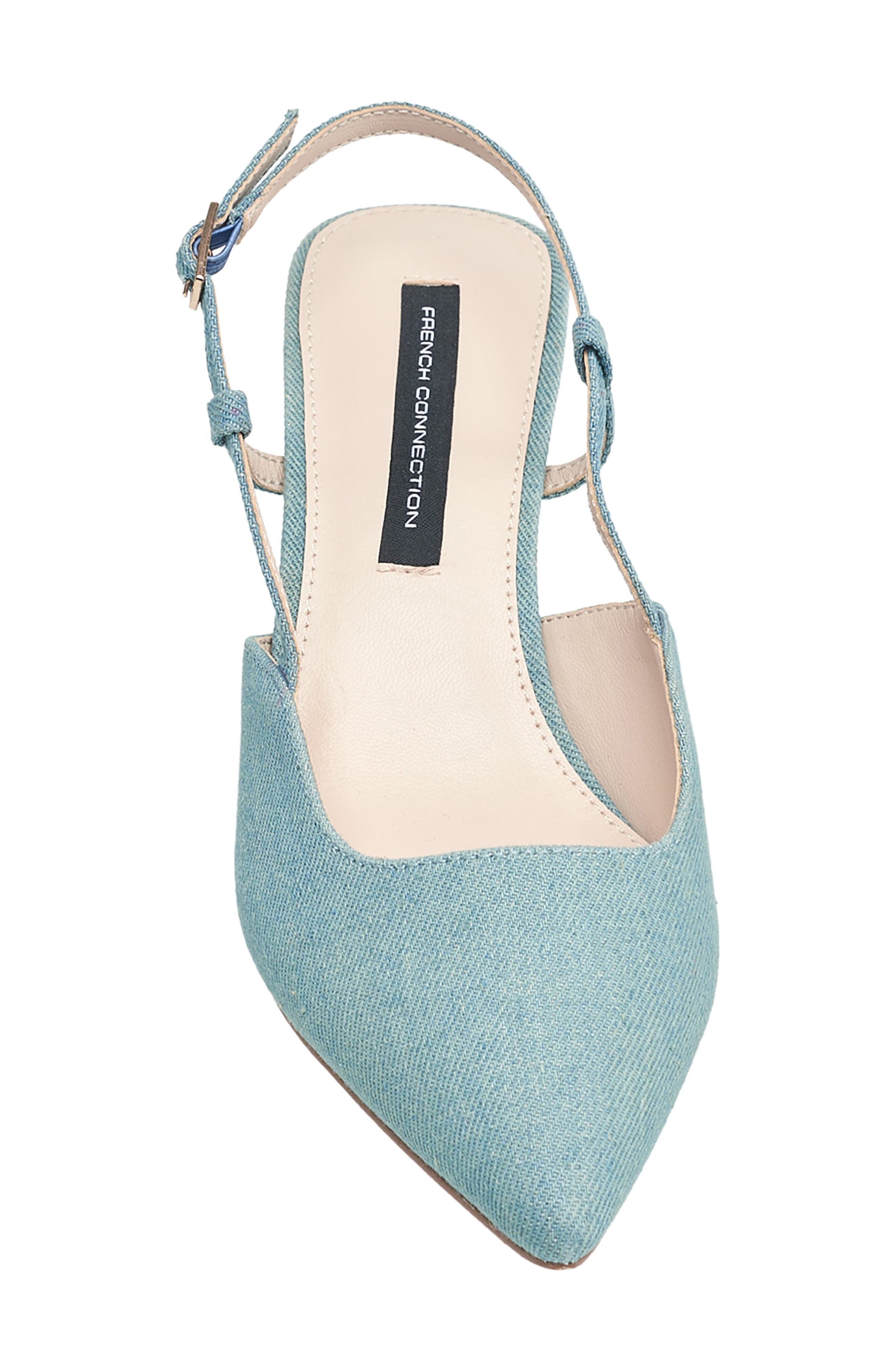 Amy Pointed Toe Slingback Pump, Alternate, color, DENIM