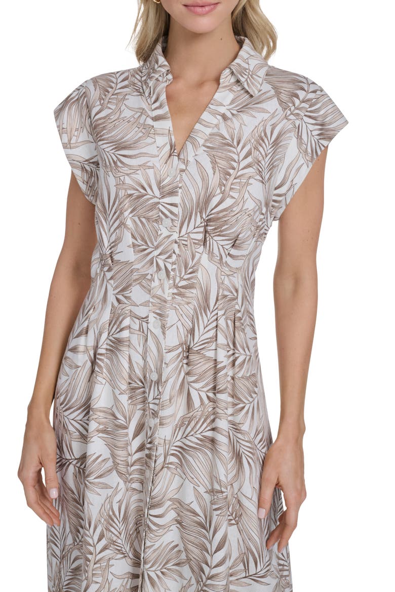 Pleated Shirtdress, Alternate, color, SAND MULTI