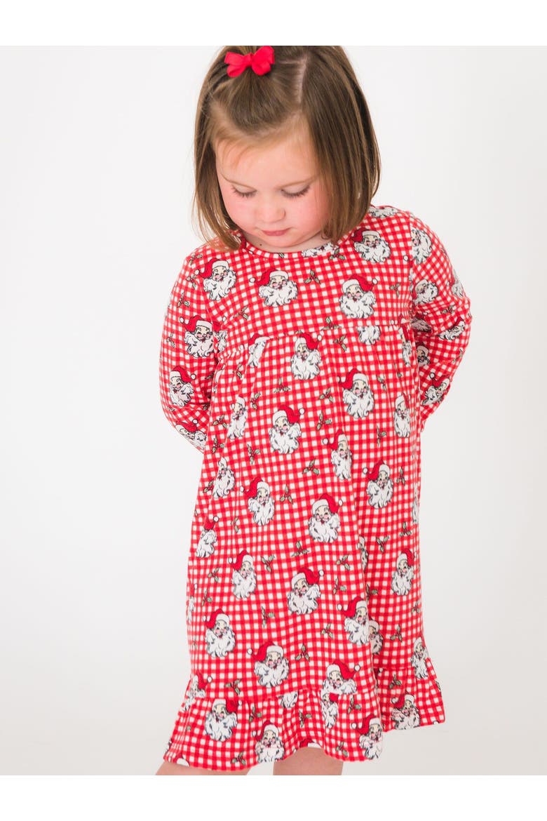 Pajama Night Gown, Alternate, color, Red Dear Santa