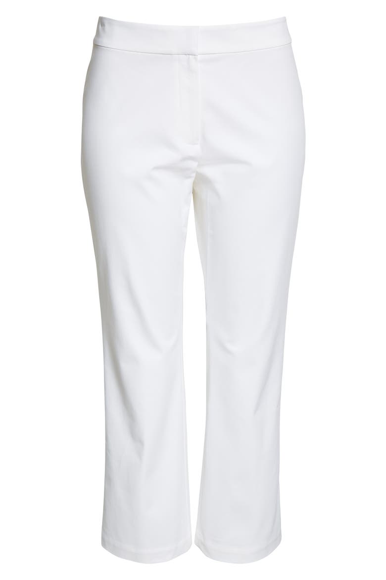 Manhattan Crop Flare Leg Pants, Alternate, color, WHITE