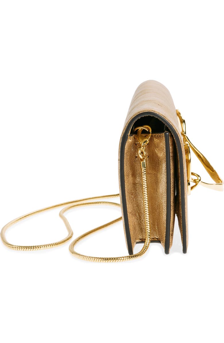 Alexis Bittar TWISTED GOLD SIDE HANDLE CLUTC, Alternate, color, Antique Gold
