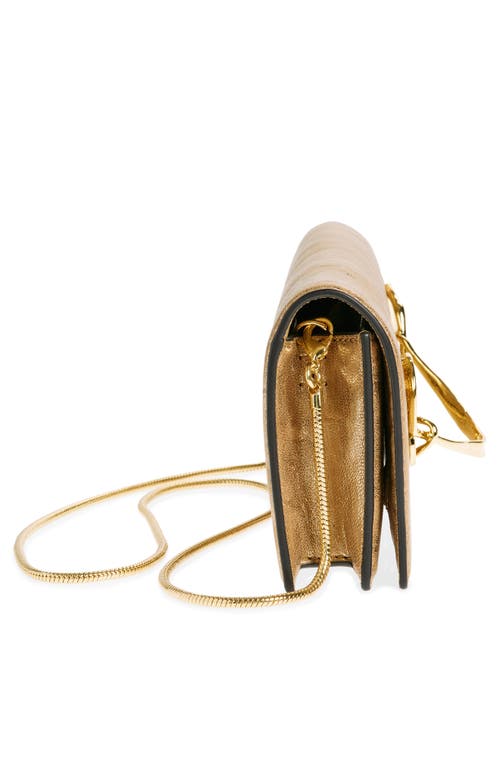 ALEXIS BITTAR ALEXIS BITTAR TWISTED SIDE HANDLE LEATHER CLUTCH 