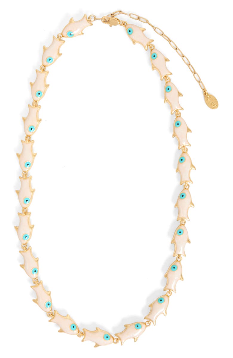 Clare V. Sardine Necklace, Main, color, Cream