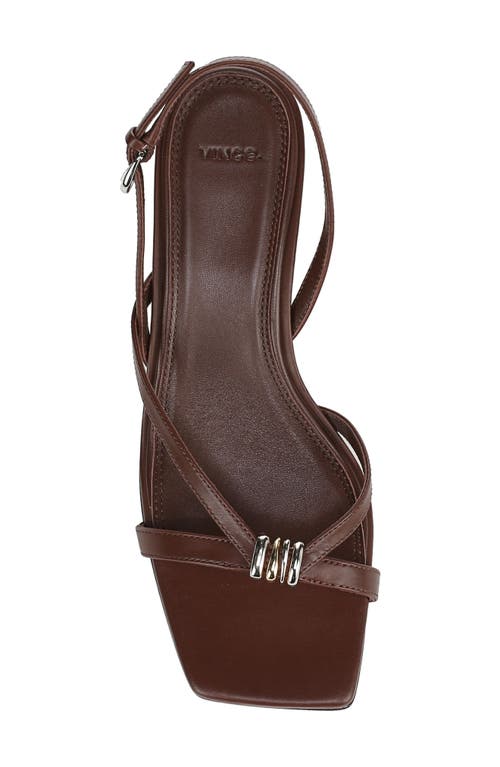 Vince Tali Slingback Kitten Heel Sandal In Brown