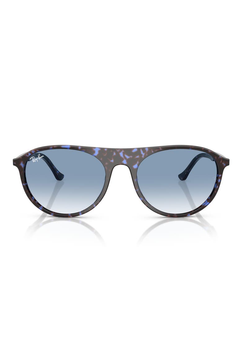 59mm Gradient Round Sunglasses, Main, color, BLUE HAVANA