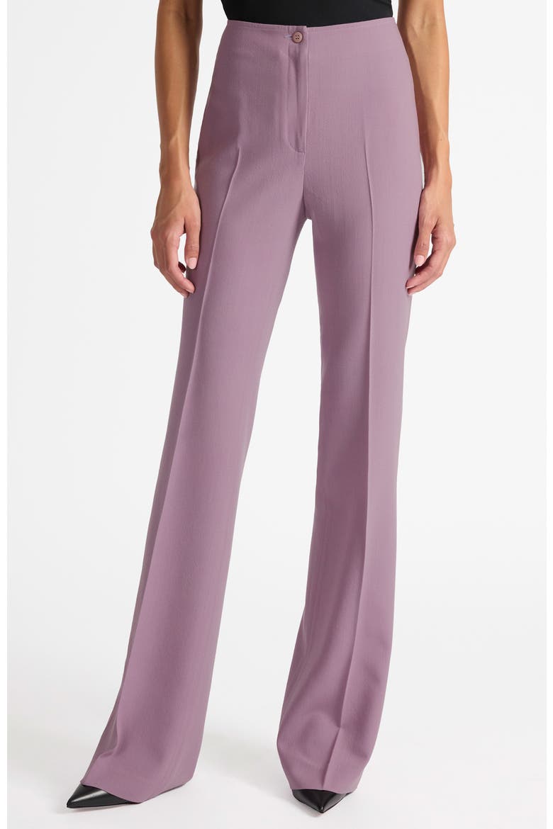 Elizabeth Flared Leg Pant in Virgin Wool Stretch, Main, color, DUSTY LILAC