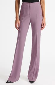 Santorelli Elizabeth Flared Leg Pant in Virgin Wool Stretch