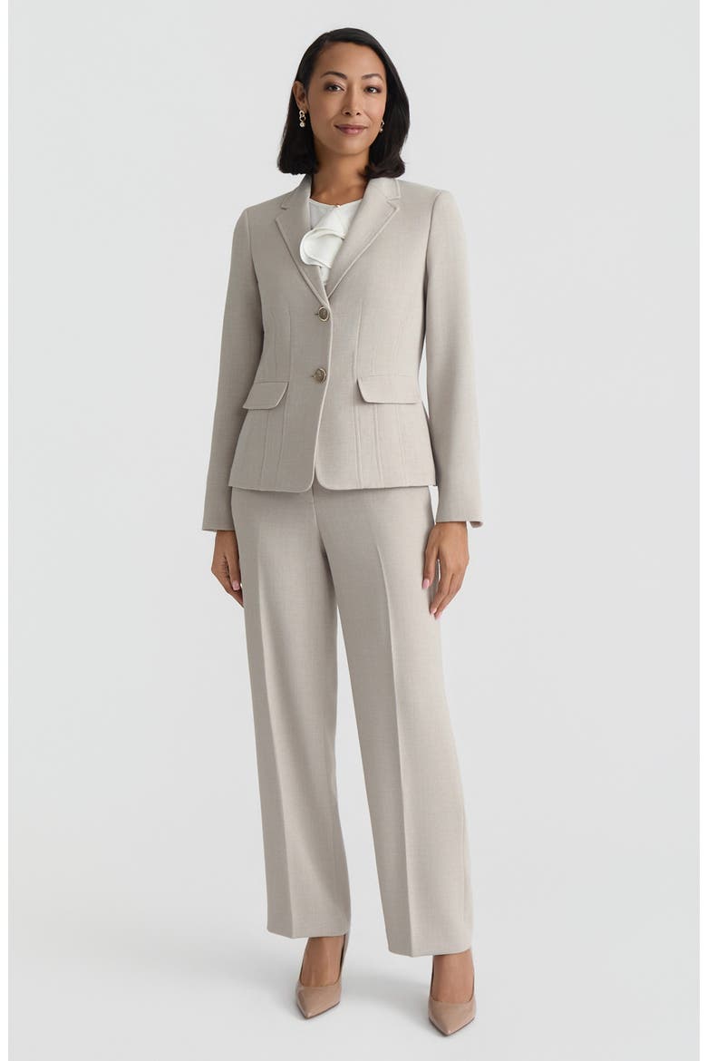 Pebble Crepe Two-Button Blazer, Alternate, color, SUMMER STRAW