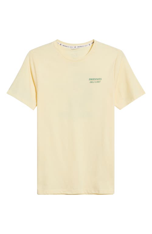 Swannies Cheese Cotton Blend Graphic T-shirt In Yellow
