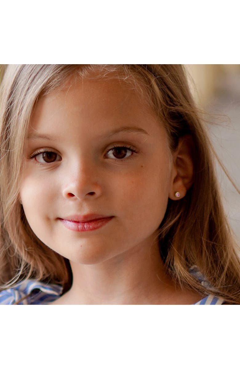 In Season Jewelry Bezel Cubic Zirconia Earrings, Alternate, color, Pink