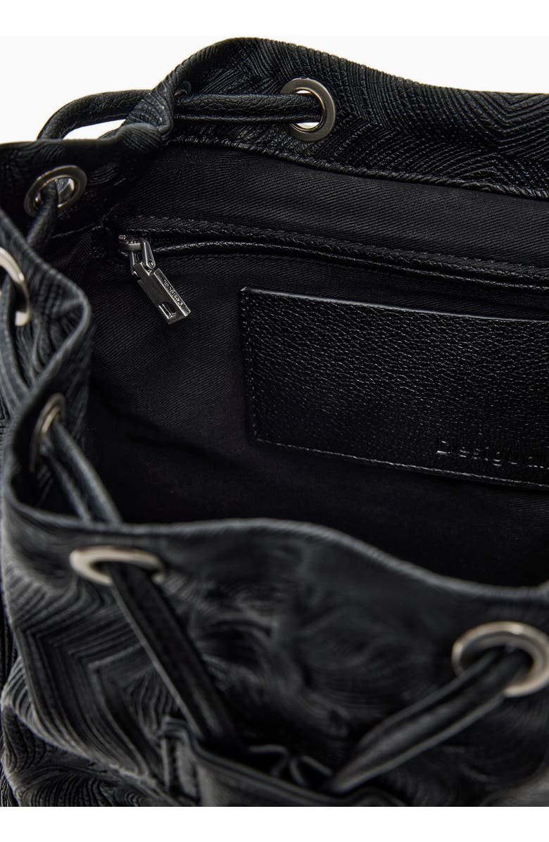 Desigual Mini Faux Leather Backpack, Alternate, color, Black