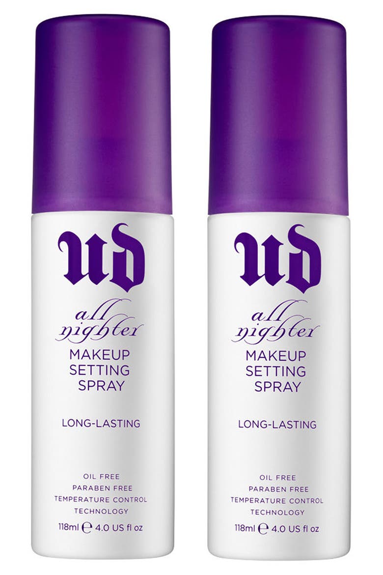 'All Nighter' Makeup Setting Spray Duo (Limited Edition), Main, color, NO COLOR