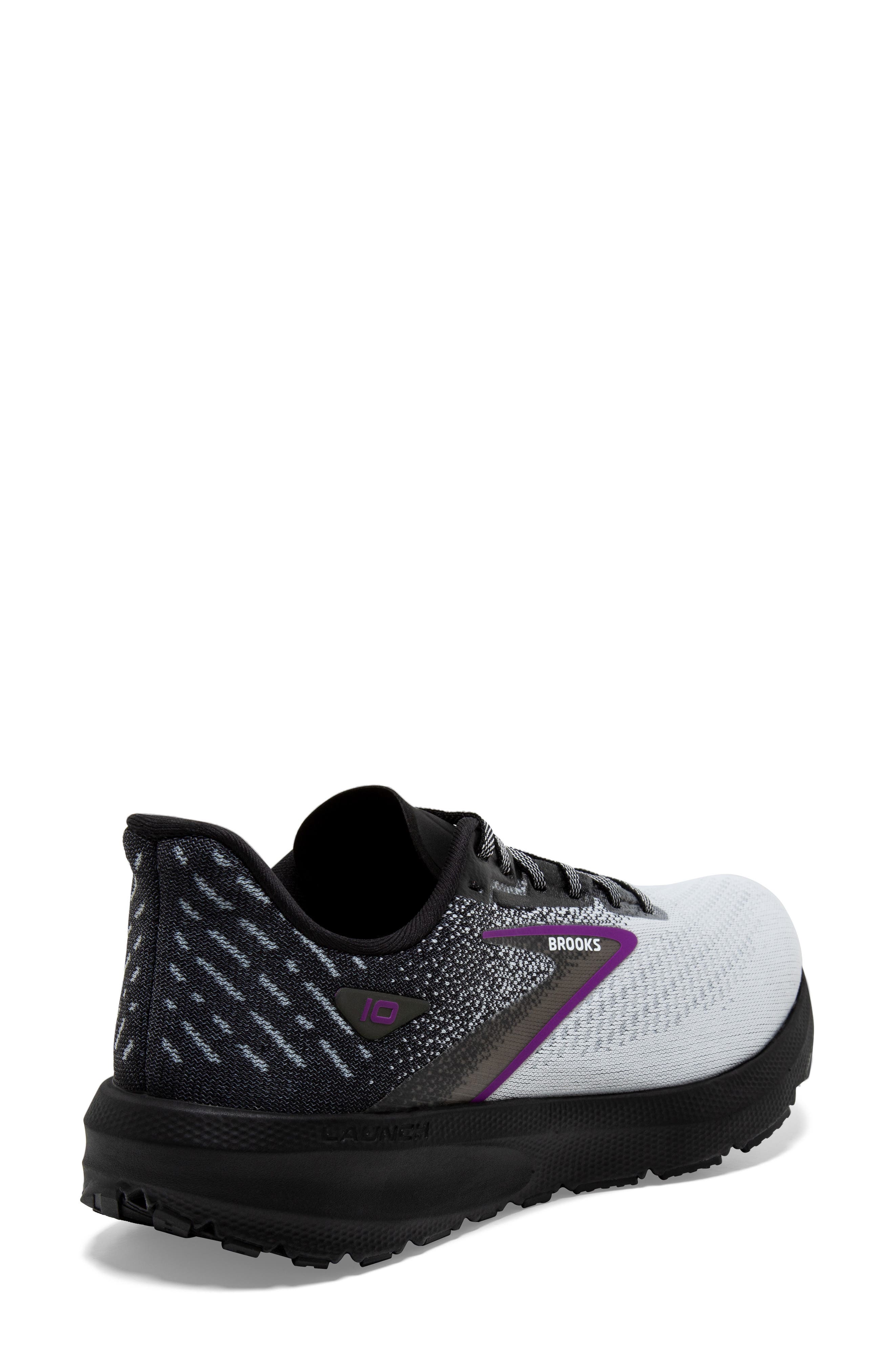 Launch 10 Running Shoe, Alternate, color, BLACK/ WHITE/ VIOLET