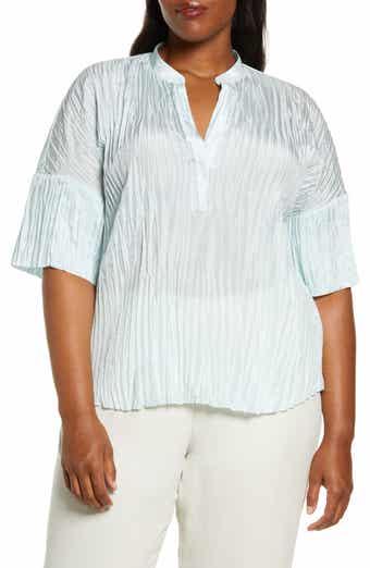 Crushed Silk Short Sleeve Top