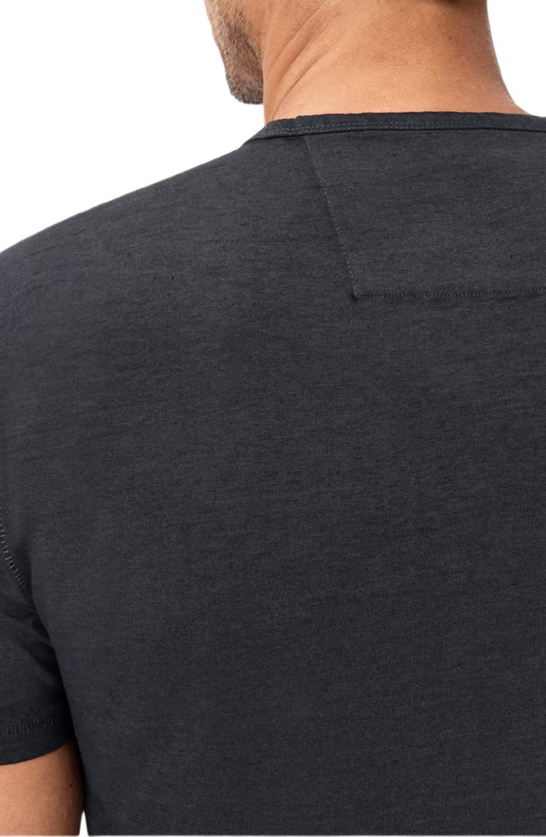 John Varvatos Bond Burnout Pocket T-Shirt, Alternate, color, Charcoal