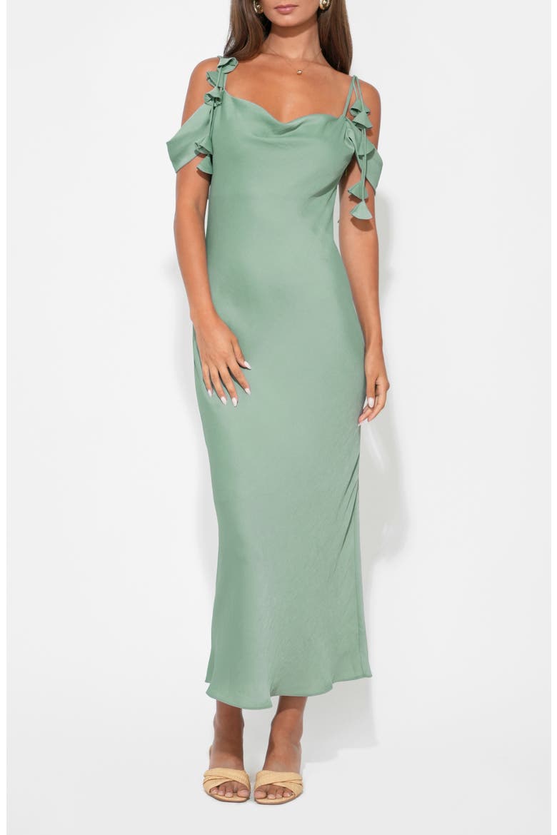 Alana Cold Shoulder Dress, Main, color, SEA JADE