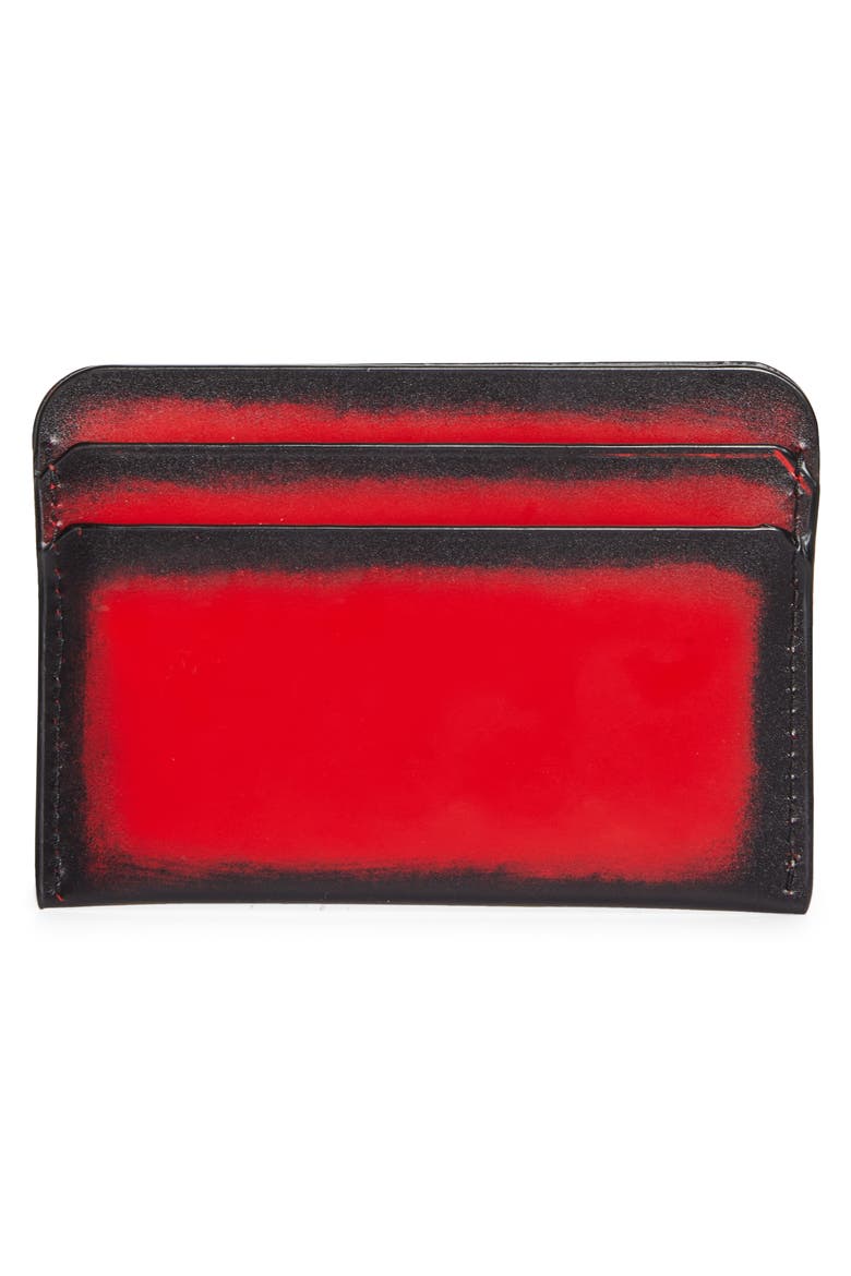 The Brushed Leather Card Holder, Alternate, color, LOUBI