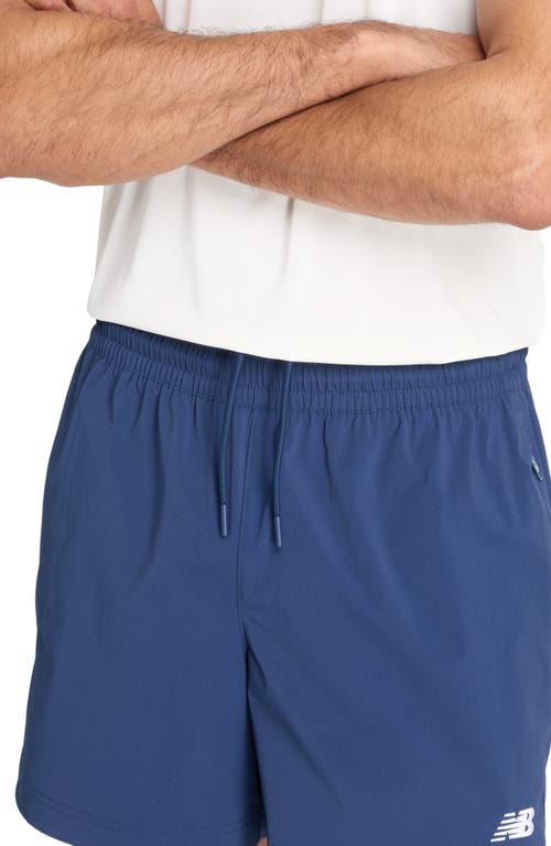 New Balance Athletics Woven Stretch Nylon Shorts In Blue