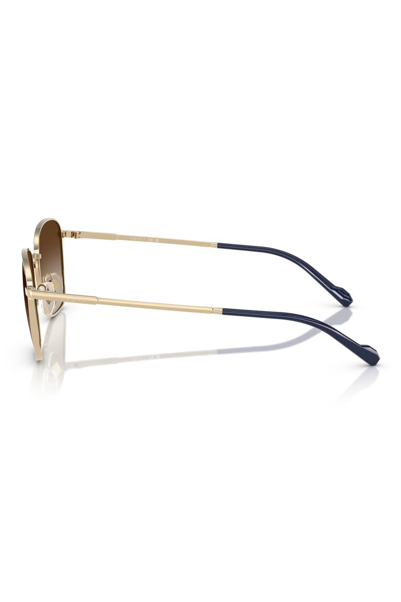53mm Pillow Sunglasses, Alternate, color, PALE GOLD