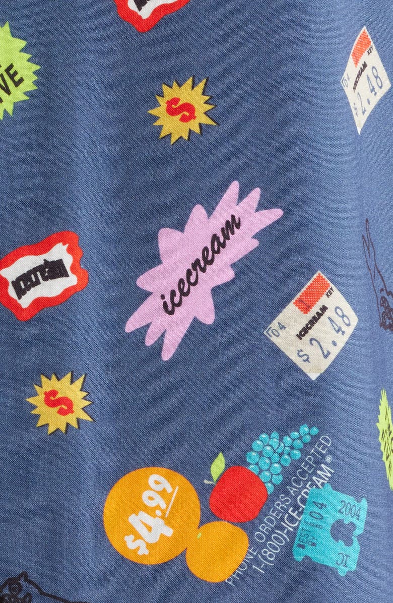ICECREAM Stickers Camp Shirt, Alternate, color, Sargasso S