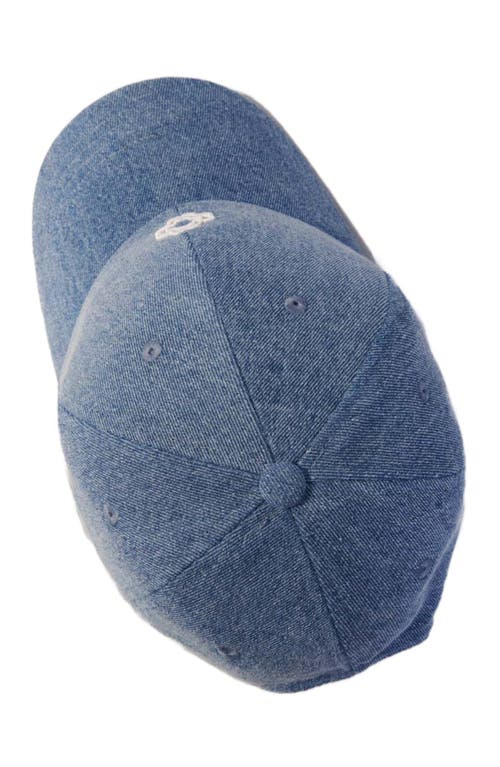 Shop Maje Denim Cap In Blue Jean