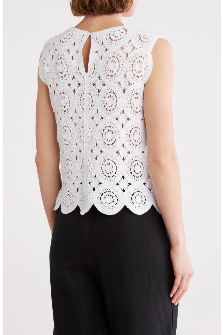 Crochet Sweater Tank, Alternate, color, WHITE STAR
