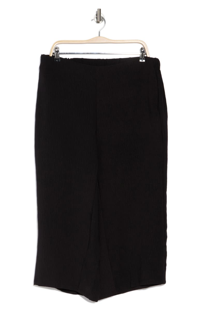 T Tahari Crinkle Crop Pants, Alternate, color, Black