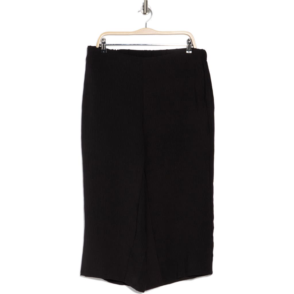 T Tahari Crinkle Crop Pants In Black