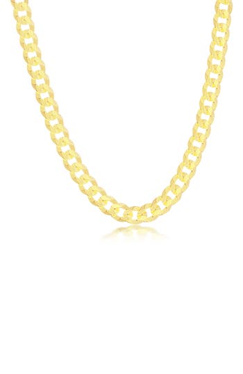 Simona Goldtone Plated Cuban Chain Necklace In Gold
