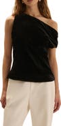 Favorite Daughter The Side Note One Shoulder Velvet Top