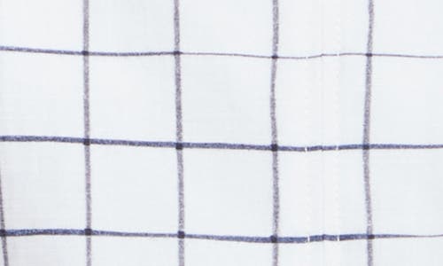 Vince Trellis Plaid Strapless Top In Off White/navy