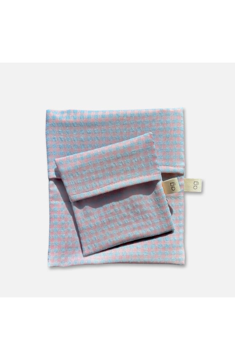 Ardent Goods Double Layer Gingham Food Bag Set, Main, color, Grey