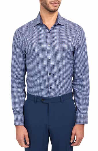 Trim Fit Performance Geo Dress Shirt