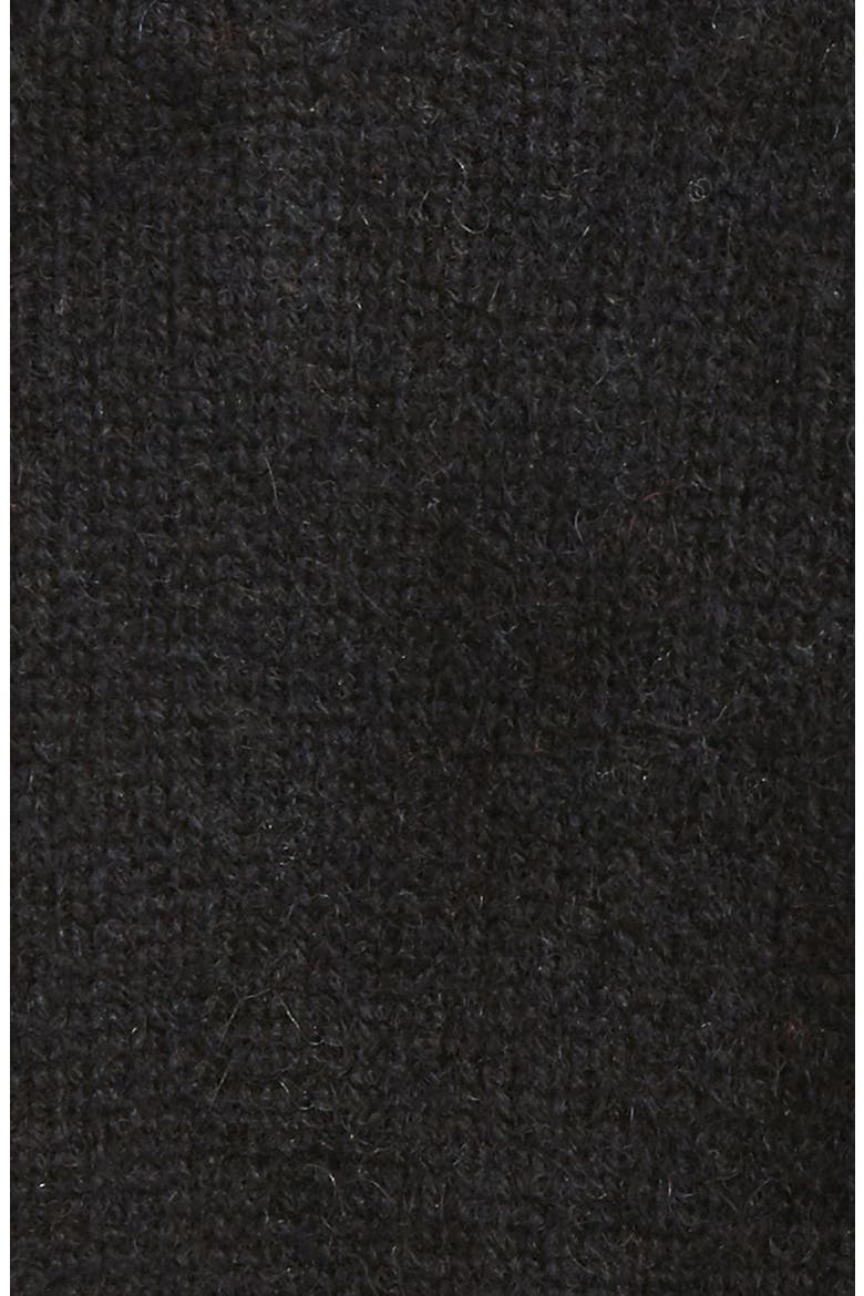 Rib Knit Cashmere Gloves, Alternate, color, BLACK