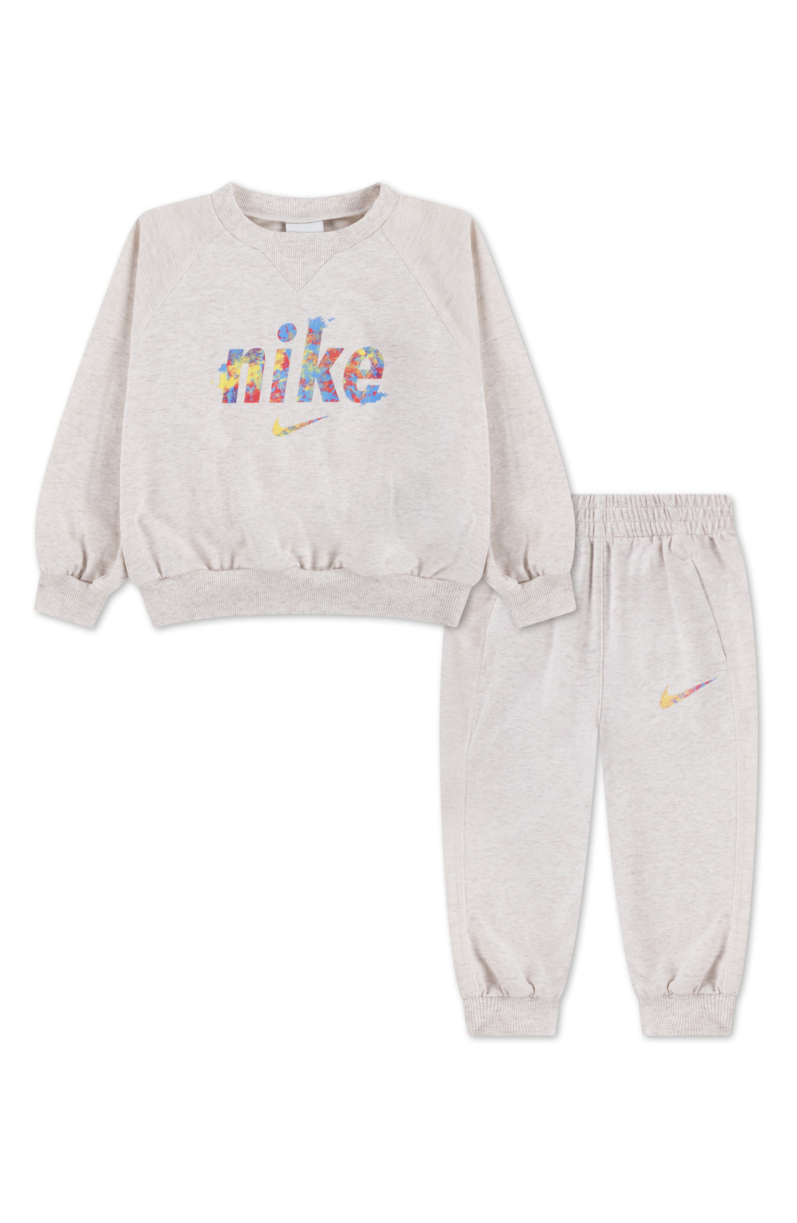 Kids' Graphic French Terry Crewneck Sweatshirt & Joggers Set