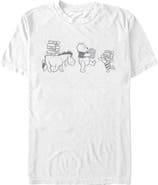 Winnie the Pooh Men's Friends Carrying Books Short Sleeve T-Shirt