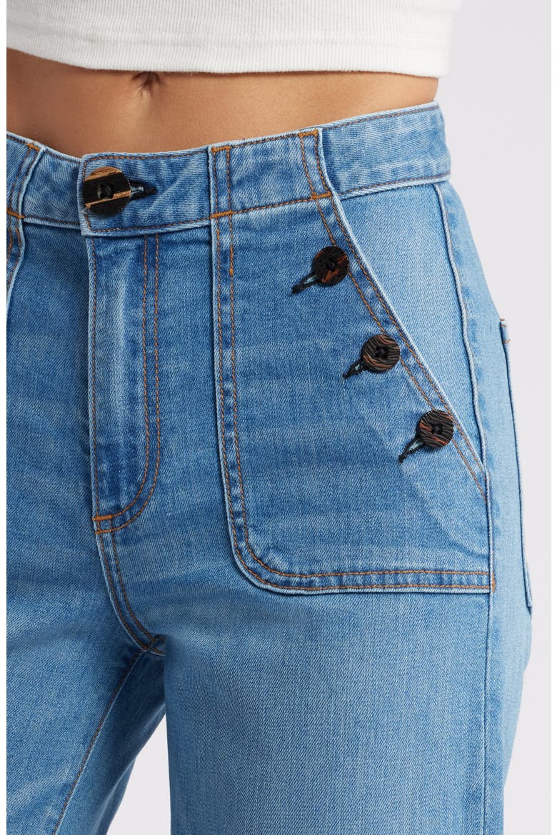 Brick House Wide Leg Sailor Jeans, Alternate, color, HARBOUR