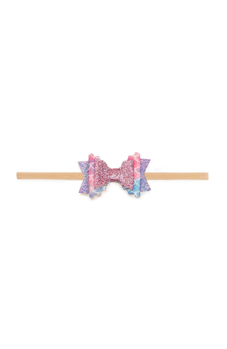 Sweet Wink Sparkling Mermaid Bow Baby Headband, Main, color, Multicolor