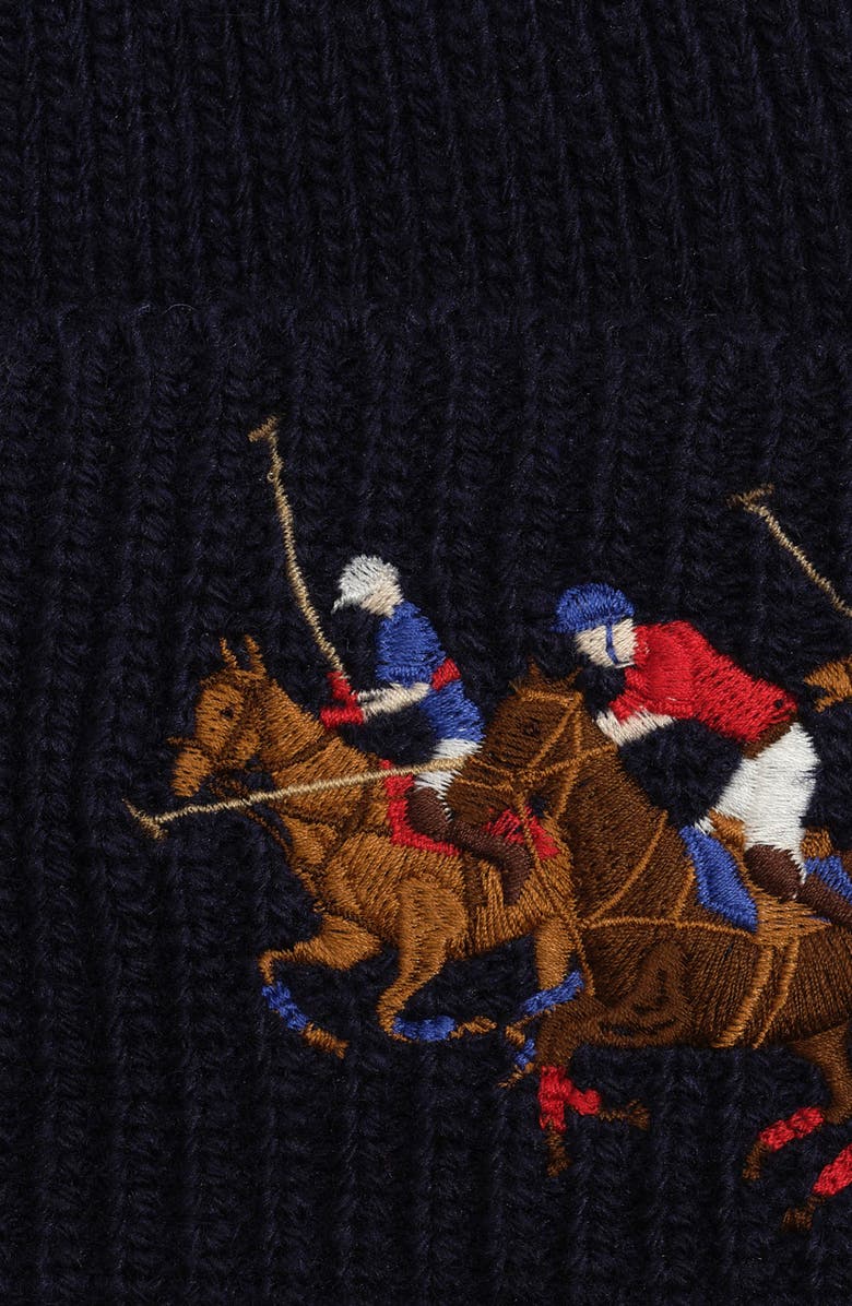 Polo Ralph Lauren Polo Match Beanie, Alternate, color, Classic Navy
