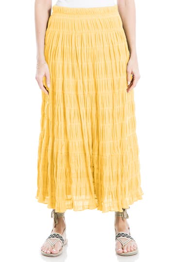 Max Studio Textured Midi Skirt