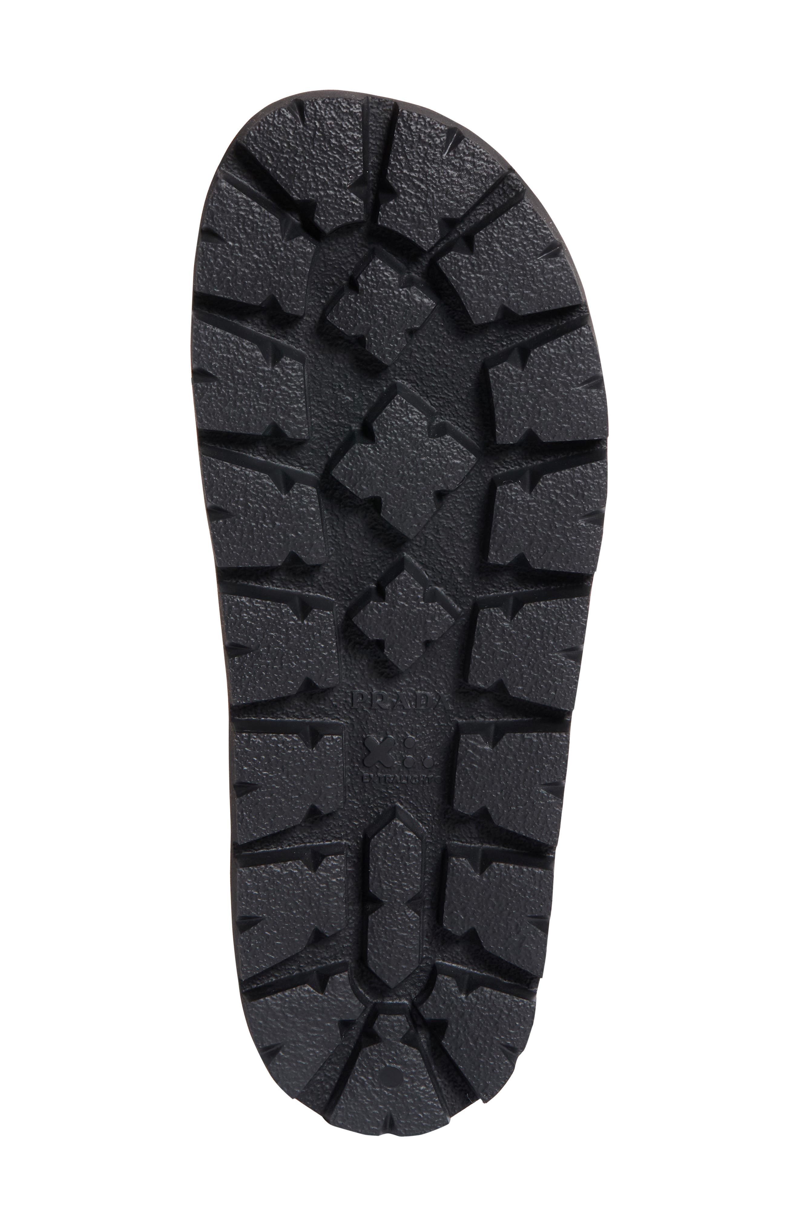Prada Lug Sole Flip Flop, Alternate, color, Nero