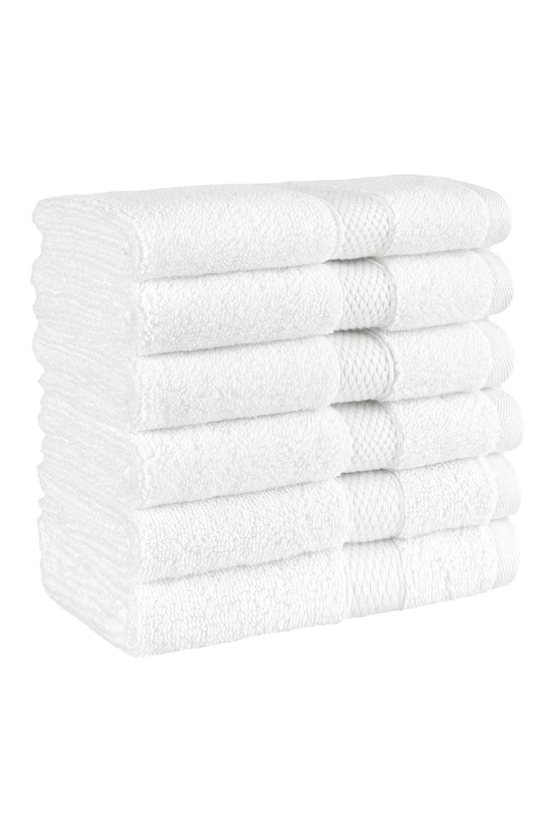 6-Pack Anovia Cotton Washcloths, Main, color, WHITE